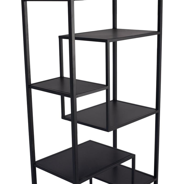 Kast Vakkenkast Zwart 30x60 cm Hoog-Opbergkasten-PTMD