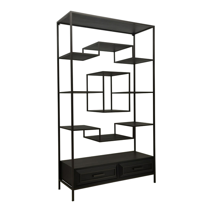 Kast Vakkenkast Zwart 40x110 cm Vakkenkasten-PTMD