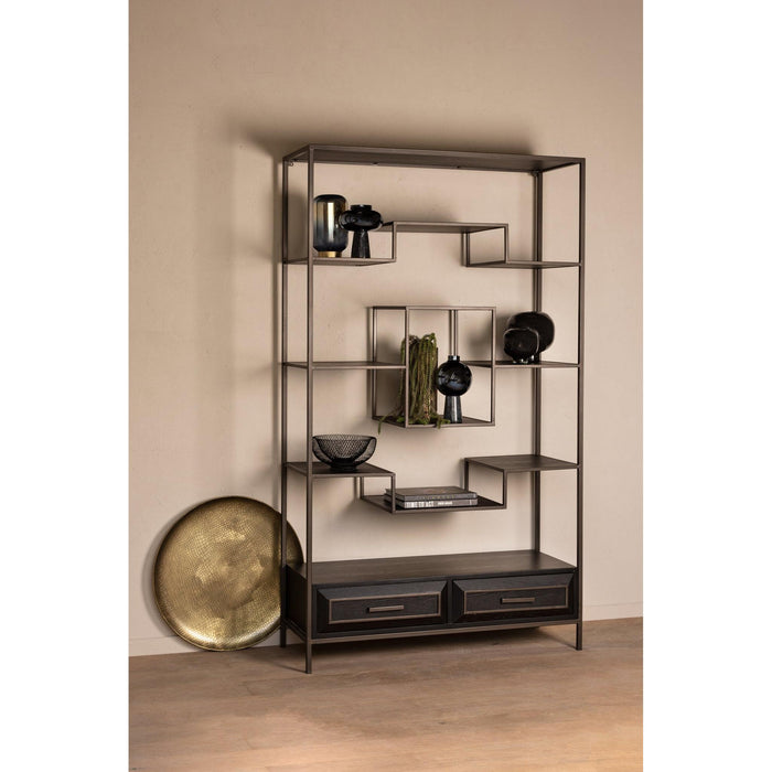 Kast Vakkenkast Zwart 40x110 cm Vakkenkasten-PTMD