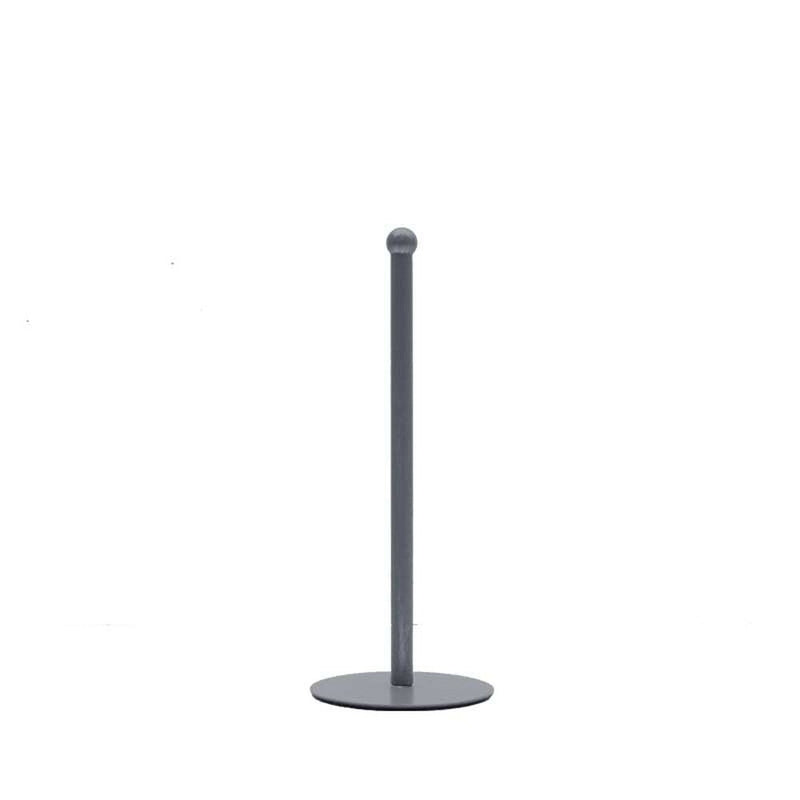 Keukenrolhouder Antiek Grijs Metaal - 13x13x33 cm-Opbergdozen en manden-LABEL51