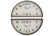 Klok 2 Pieces Paris London Metaal Bruin 74x34x7 cm-Klokken-J-Line