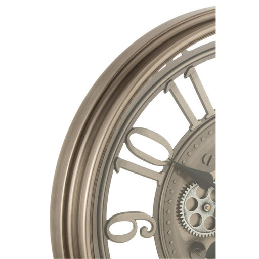 Klok Bronze Glas Antiek 53 cm 53x53x8 cm-Klokken-J-Line