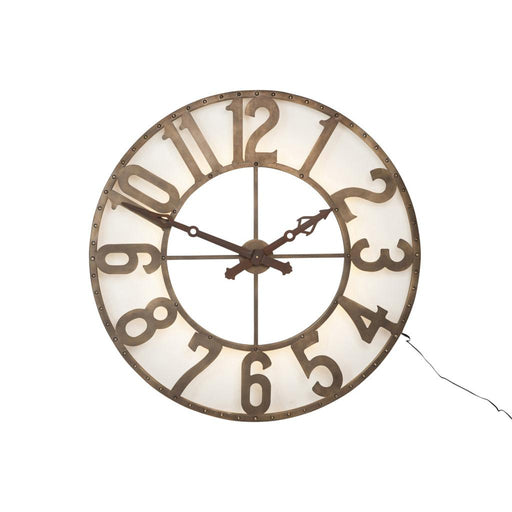 Klok Bruin Clock movement Rond 105 cm 105x105x10 cm-Klokken-J-Line