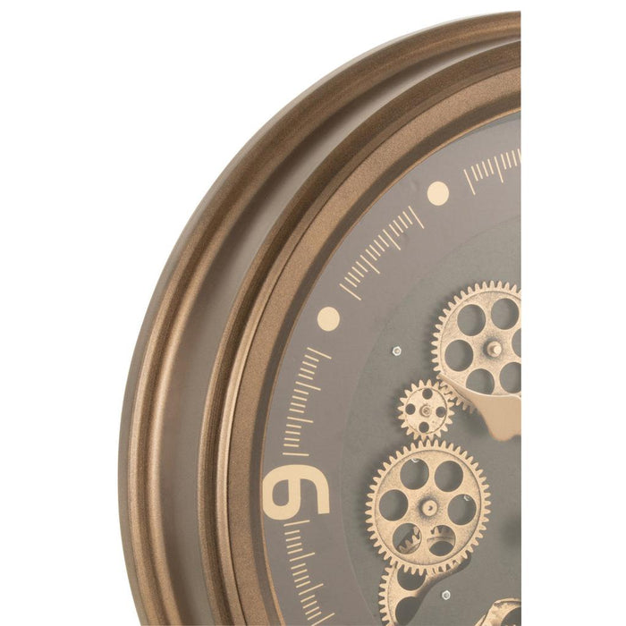 Klok Bruin Kunststof Antiek 52 cm-Wanddecoratie-J-Line