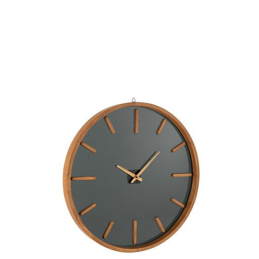 Klok Bruin Metaal Rond 60 cm 60x60x5 cm-Klokken-J-Line