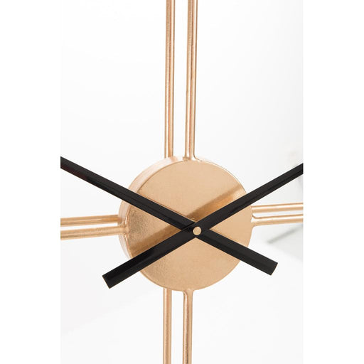 Klok Bruin Metaal Rond 80 cm 80x80x9 cm-Klokken-J-Line