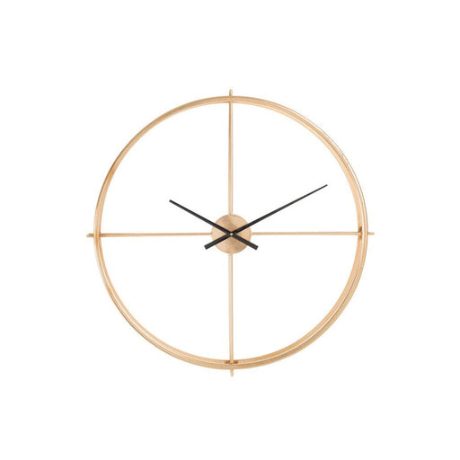 Klok Bruin Metaal Rond 80 cm 80x80x9 cm-Klokken-J-Line