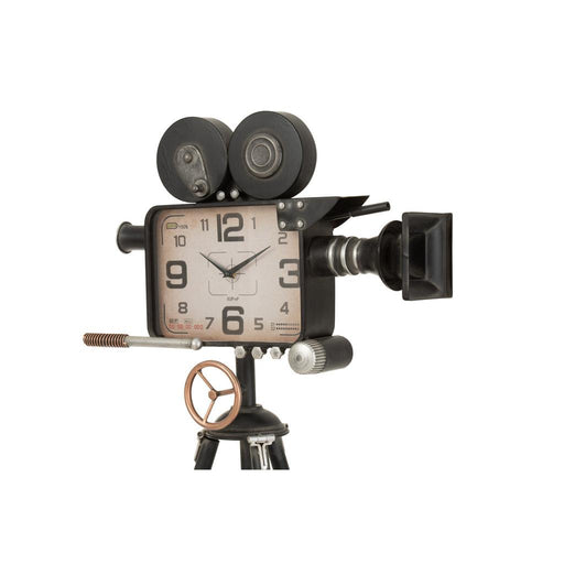 Klok Camera On Tripod IJzer Zwart-Klokken-J-Line