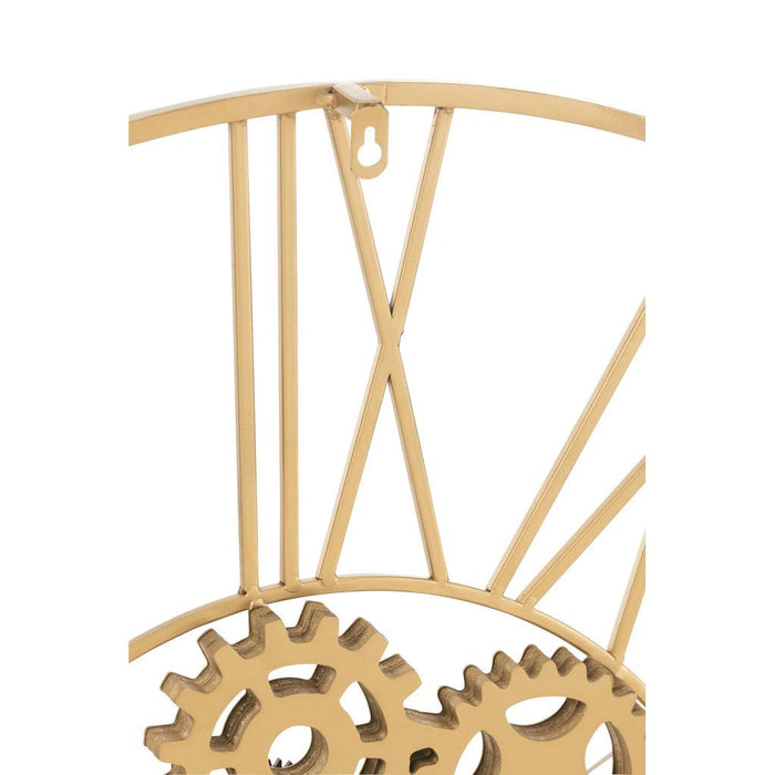Klok Goud Kunststof Rond 80 cm 80x80x4 cm-Klokken-J-Line