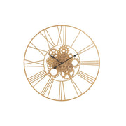 Klok Goud Kunststof Rond 80 cm 80x80x4 cm-Klokken-J-Line