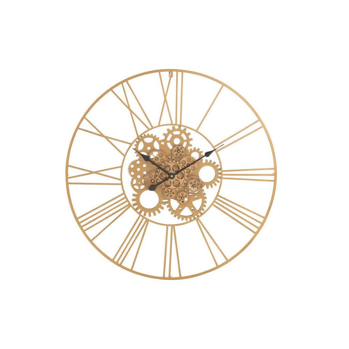 Klok Goud Kunststof Rond 80 cm 80x80x4 cm-Klokken-J-Line