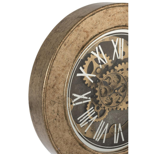 Klok Goud Mdf Antiek 50 cm 50x50x8 cm-Klokken-J-Line