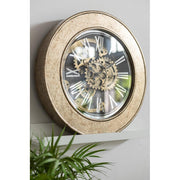 Klok Goud Mdf Antiek 50 cm 50x50x8 cm-Klokken-J-Line