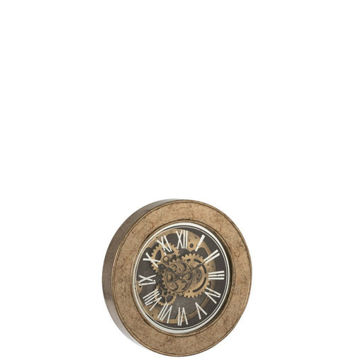 Klok Goud Mdf Antiek 50 cm 50x50x8 cm-Klokken-J-Line