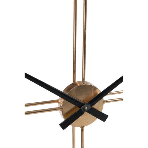 Klok Goud Metaal Rond 127 cm 127x127x10.5 cm-Klokken-J-Line