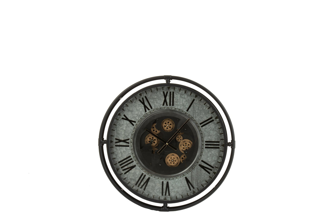 Klok Grijs Glas S 10x68 cm-Klokken-J-Line