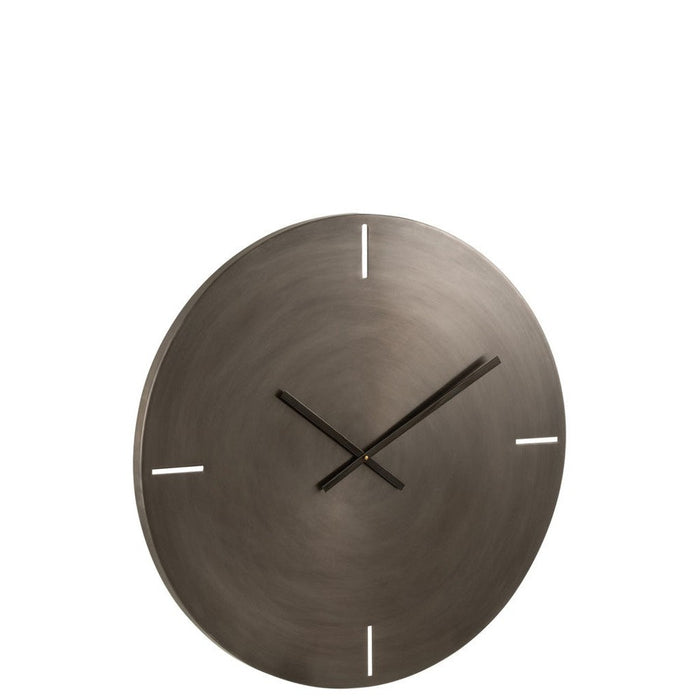 Klok Grijs Ijzer Rond 76 cm-Wanddecoratie-J-Line