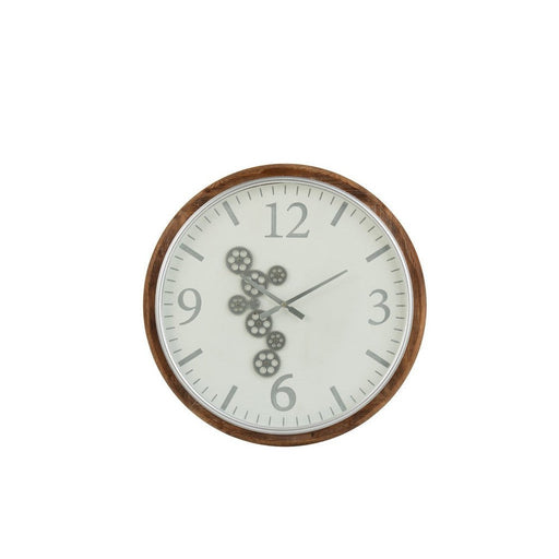 Klok Naturel Kunststof L 74 cm 74x74x5.5 cm-Klokken-J-Line