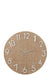 Klok Naturel Riet Rond 92 cm 91.5x91.5x4 cm-Klokken-J-Line