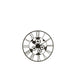 Klok Romeinse cijfers Wheels Metaal Zwart S 4x60x60 cm-Klokken-J-Line