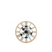 Klok Romeinse cijfers Wheels Metaal/Hout Zwart S-Wanddecoratie-J-Line