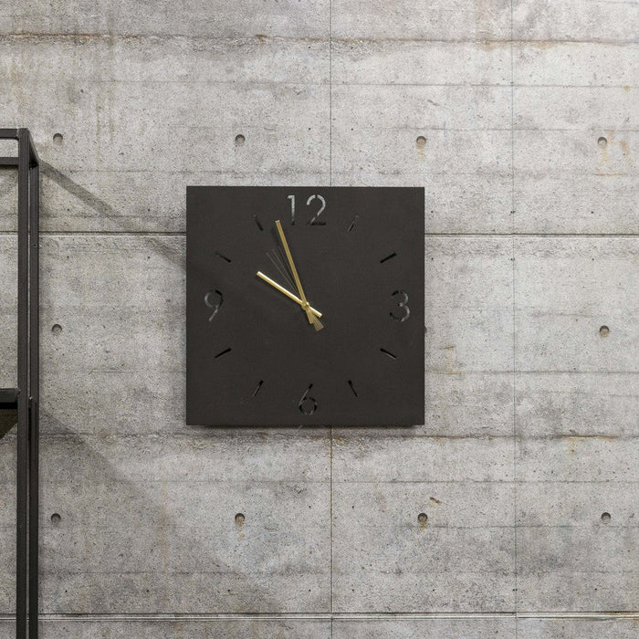Klok TIME 40 x 40 Staal Zwart 40x3x40cm Spinder Design-Wanddecoratie-Spinder