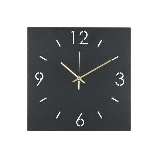 Klok TIME 40 x 40 Staal Zwart 40x3x40cm Spinder Design-Wanddecoratie-Spinder