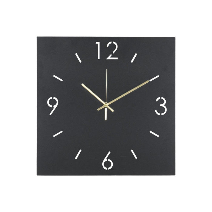 Klok TIME 40 x 40 Staal Zwart 40x3x40cm Spinder Design-Wanddecoratie-Spinder