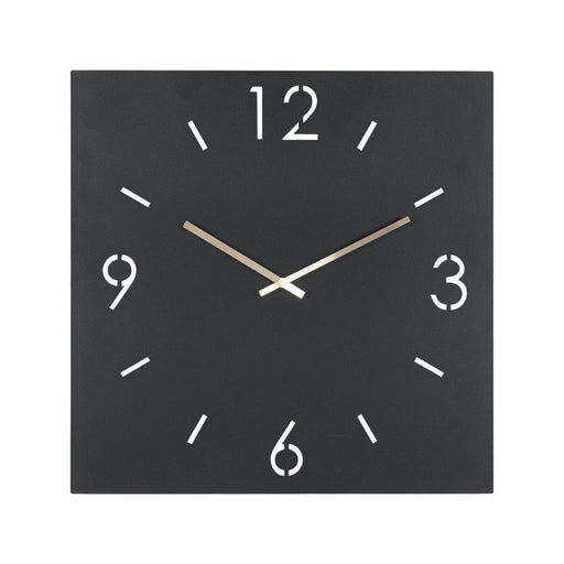 Klok TIME 60 x 60 Staal Zwart 60x3x60cm Spinder Design-Wanddecoratie-Spinder
