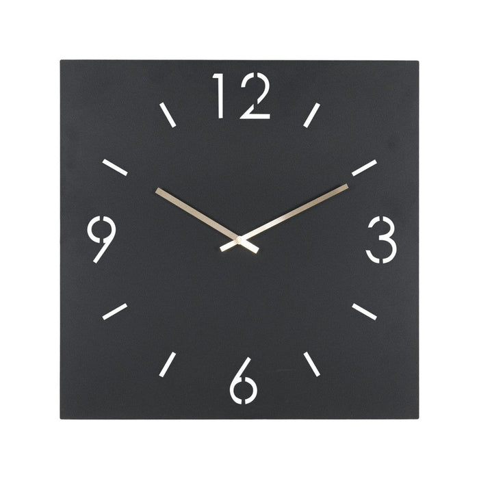 Klok TIME 60 x 60 Staal Zwart 60x3x60cm Spinder Design-Wanddecoratie-Spinder