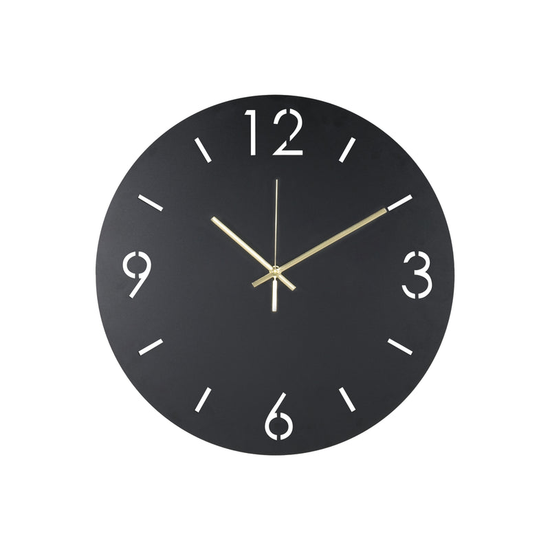 Klok TIME Ø 40 Staal Zwart 40x3x40cm Spinder Design-Klokken-Spinder