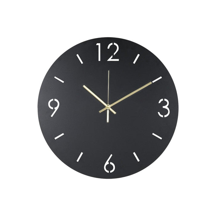 Klok TIME Ø 40 Staal Zwart 40x3x40cm Spinder Design-Wanddecoratie-Spinder