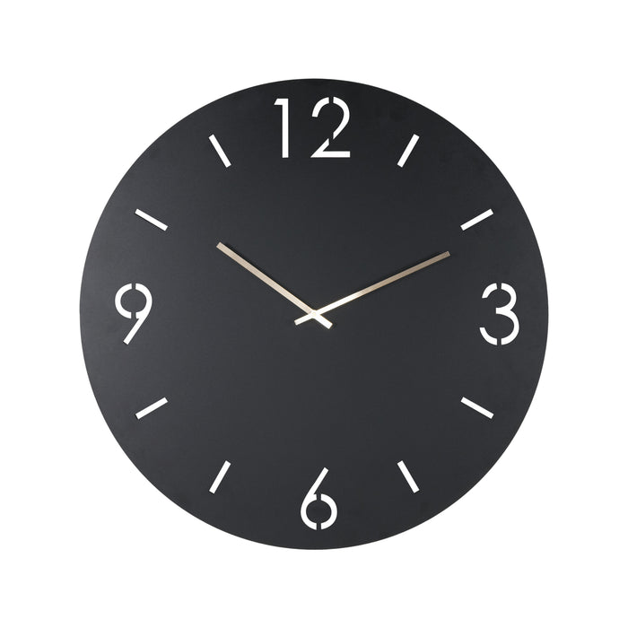 Klok TIME Ø 60 Staal Zwart 60x3x60cm Spinder Design-Klokken-Spinder