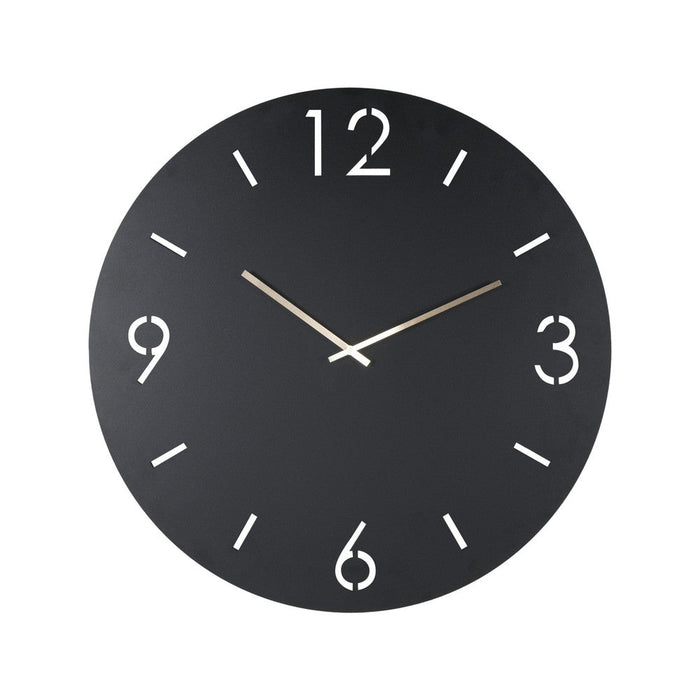 Klok TIME Ø 60 Staal Zwart 60x3x60cm Spinder Design-Wanddecoratie-Spinder