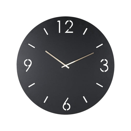 Klok TIME Ø 60 Staal Zwart 60x3x60cm Spinder Design-Klokken-Spinder
