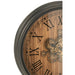 Klok Zwart Kunststof Rond 82 cm 82x82x8.5 cm-Klokken-J-Line
