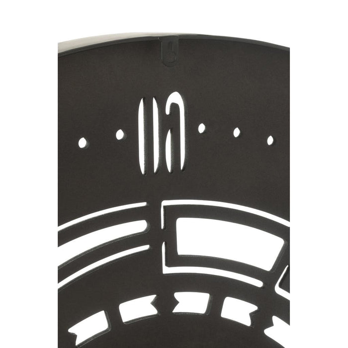 Klok Zwart Kunststof Rond 90 cm 90x90x8 cm-Klokken-J-Line