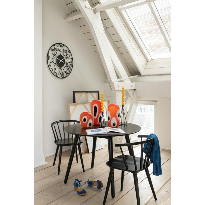 Klok Zwart Metaal L 69 cm Metaal 69x69x0.5 cm 30015-Klokken-J-Line