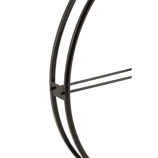 Klok Zwart Metaal Rond 80 cm 80x80x9 cm-Klokken-J-Line