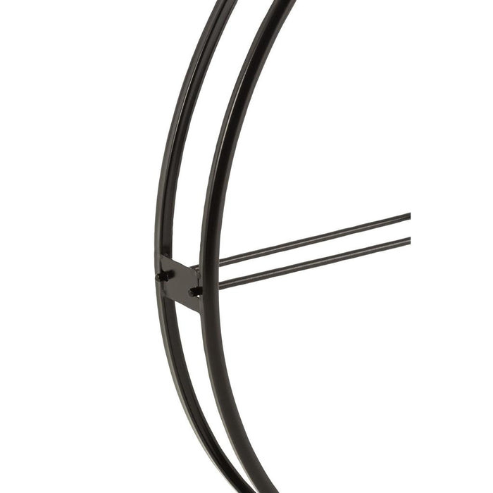 Klok Zwart Metaal Rond 80 cm 80x80x9 cm-Klokken-J-Line
