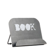 Kookboekstandaard Antiek Grijs Metaal - 27x14x20 cm-Kookboekstandaards-LABEL51