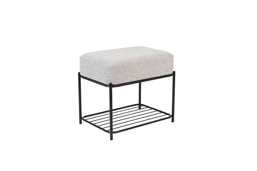 Kruk Milou Rectangular MDF, Pine hout, Polyester Grijs 50x35 cm-Krukken-Creating Home