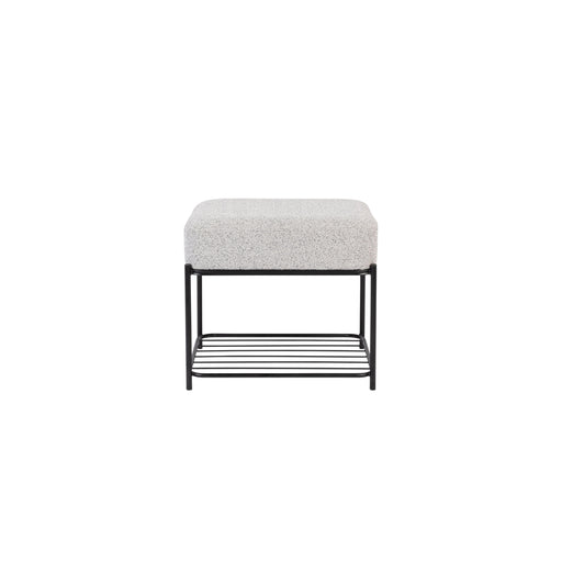 Kruk Milou Rectangular MDF, Pine hout, Polyester Grijs 50x35 cm-Krukken-Creating Home