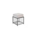 Kruk Milou Square MDF, Pine hout, Polyester Grijs 35x35 cm