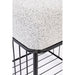 Kruk Milou Square MDF, Pine hout, Polyester Grijs 35x35 cm-Krukken-Creating Home