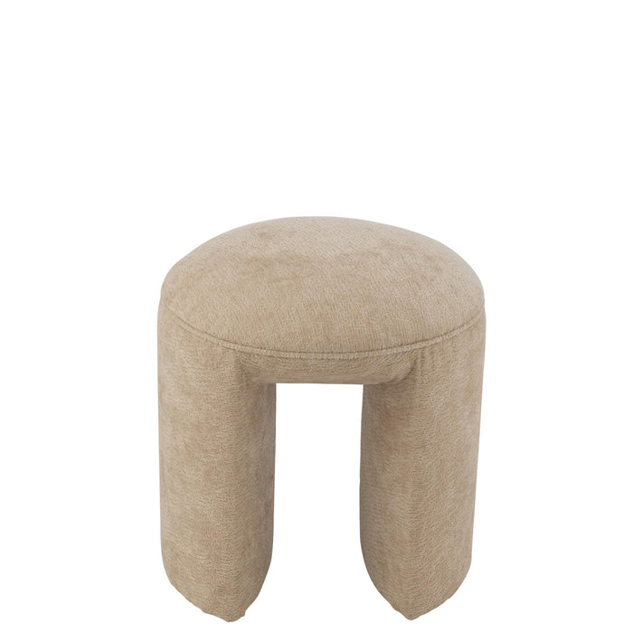 Krukje Beige Grenenhout Rond 42 cm-Krukken-J-Line
