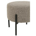 Krukje Bouclé Plywood/Polyester Grijs/Zwart 44x44x41.5 cm-Krukken-J-Line