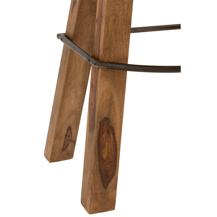 Krukje Bruin Mangohout hout 37 cm-Krukjes-J-Line