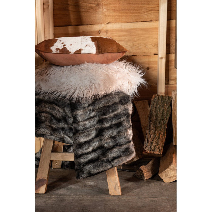 Krukje Bruin Recycled hout Vierkant 38 cm-Krukken-J-Line