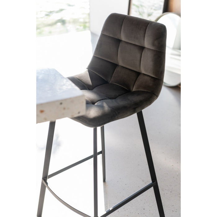 Krukje Grijs Polyester 43 cm-Krukjes-J-Line